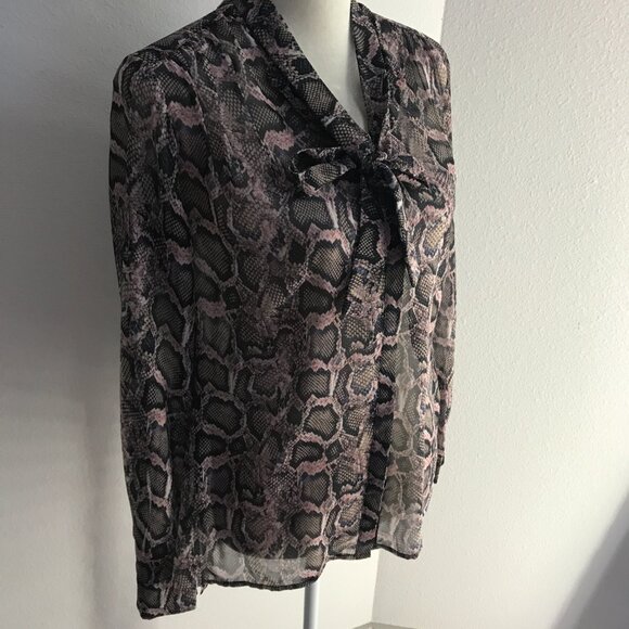 All Saints Sheer Snake skin blouse - Picture 1 of 15